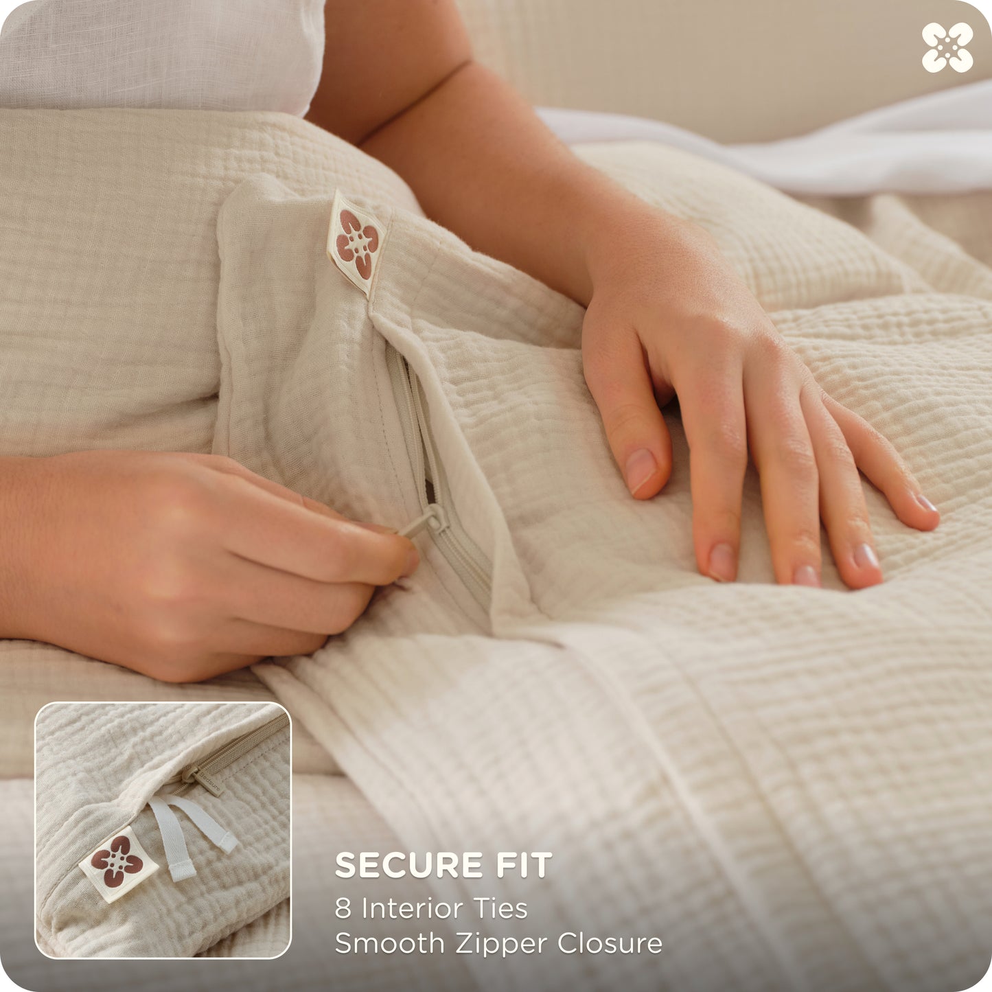GentleSoft® Triple-Layer Cotton Gauze Duvet Cover Set