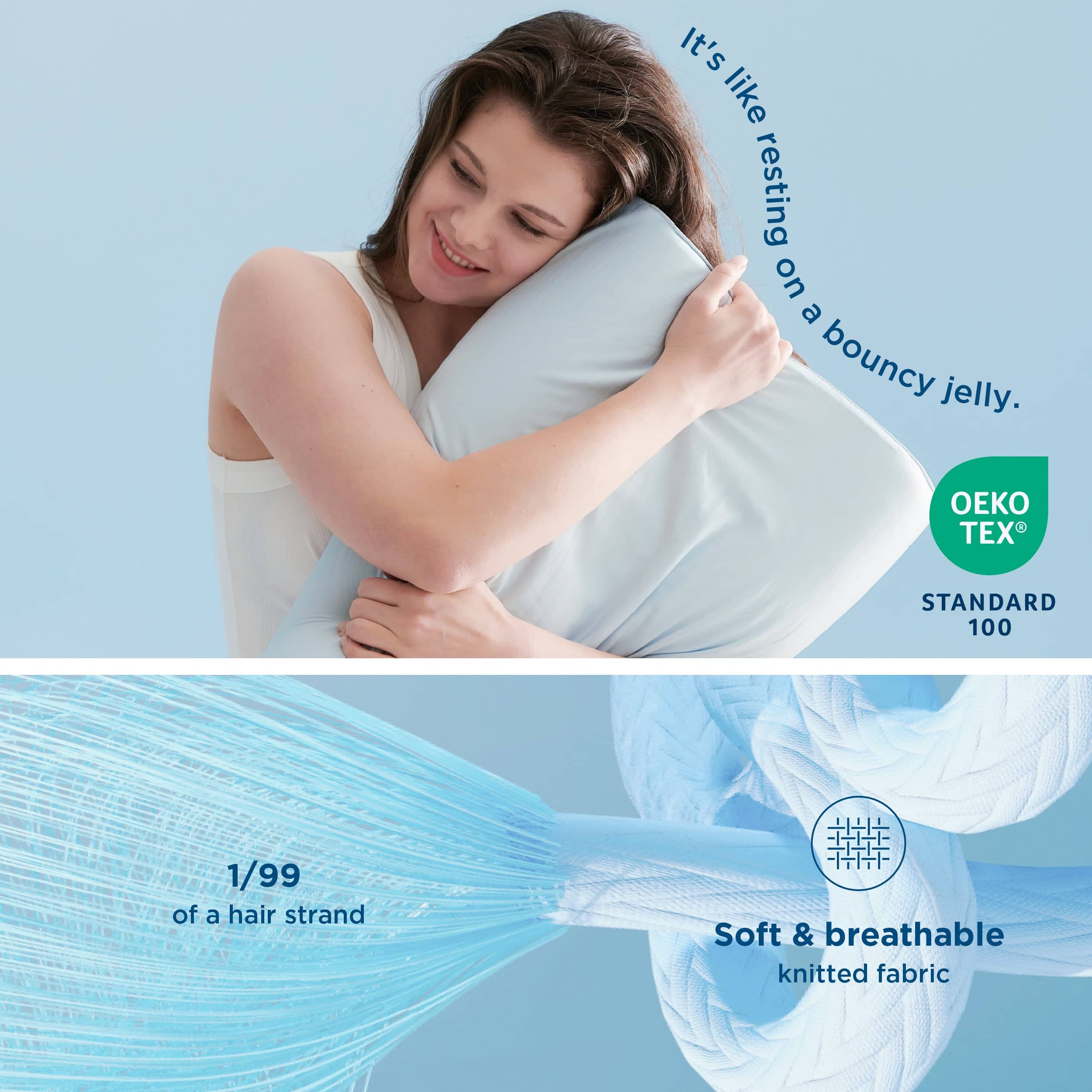 Bedsure Breescape Cooling Neck Cervical Pillow for Pain Relief