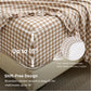 Ruffled Cotton-Like Gingham Sheet Set