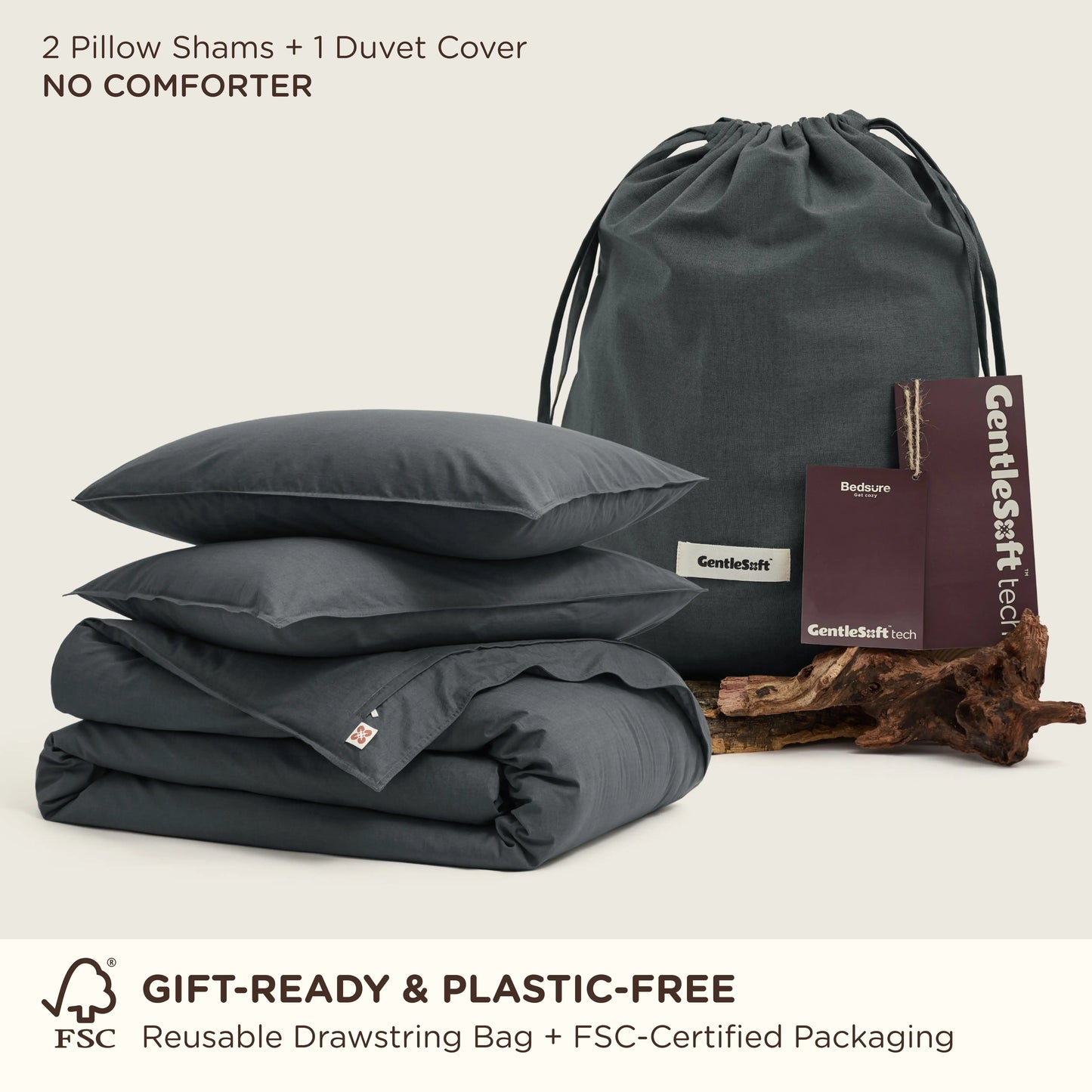 GentleSoft™  Slub Cotton Duvet Cover Set