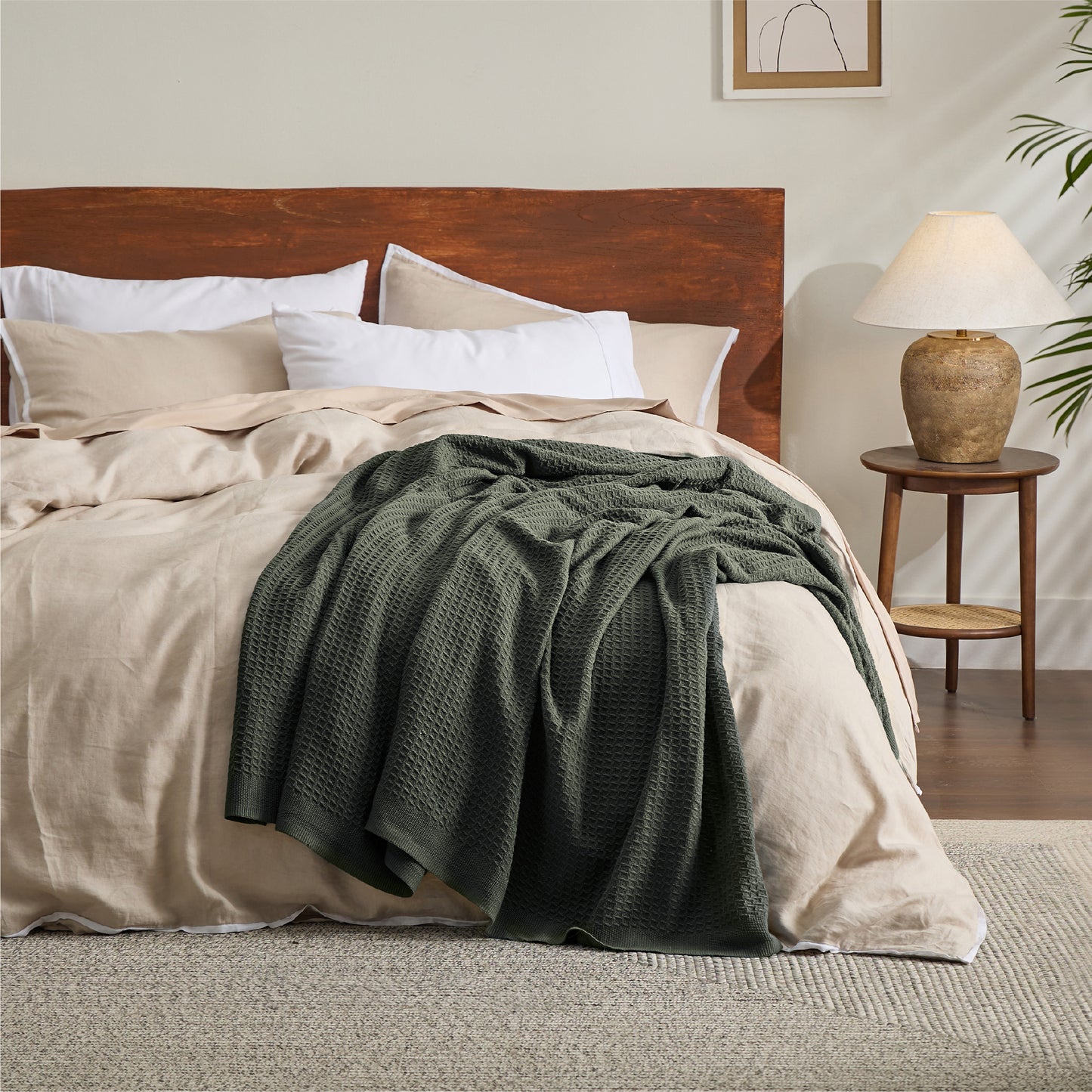 Cotton Waffle Weave Blanket