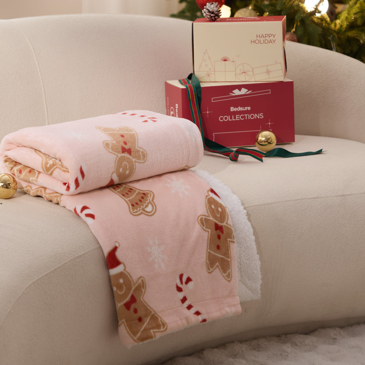 Christmas Fuzzy Sherpa Blanket