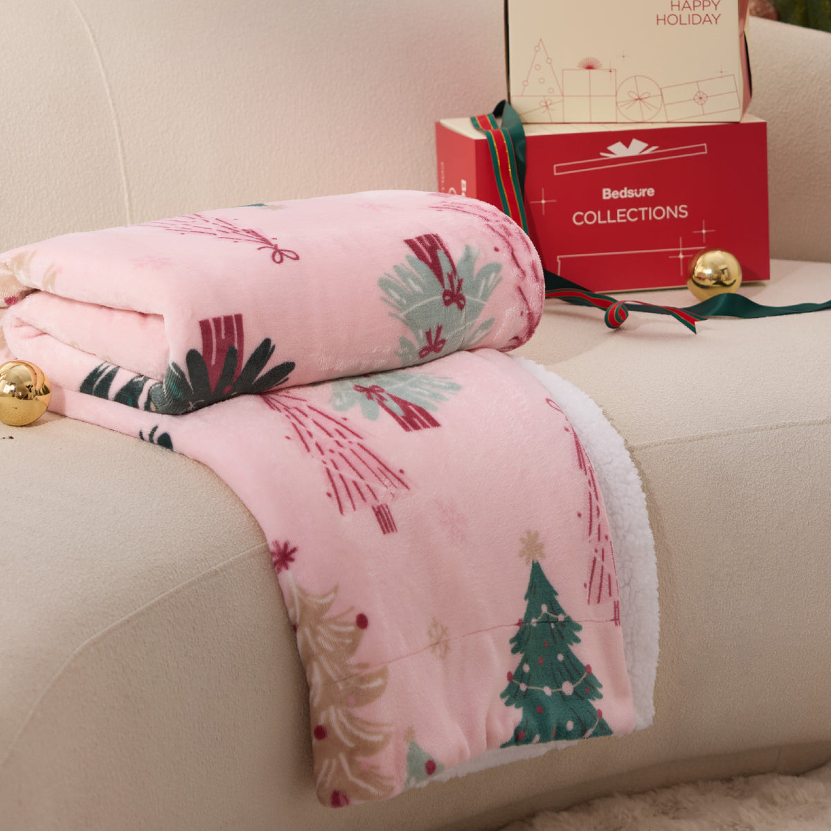 Christmas Fuzzy Sherpa Blanket