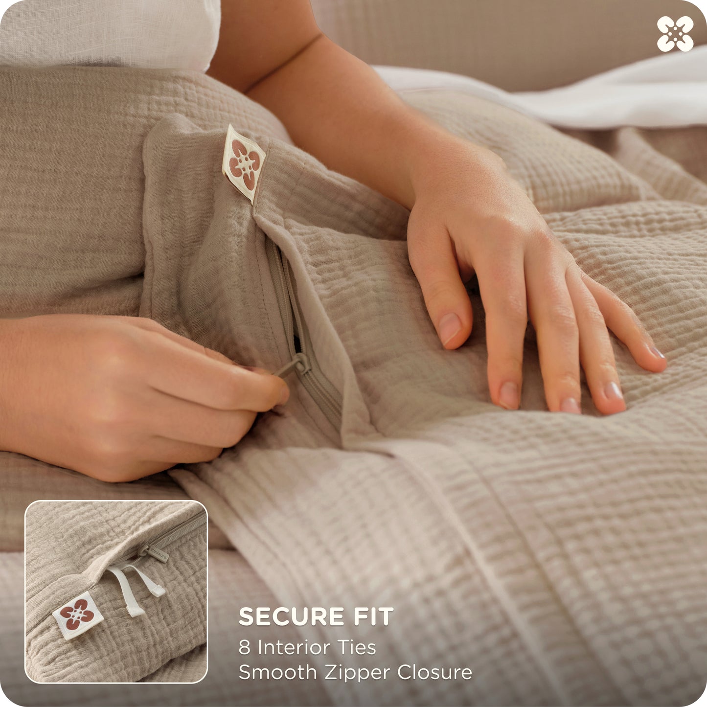 GentleSoft® Triple-Layer Cotton Gauze Duvet Cover Set