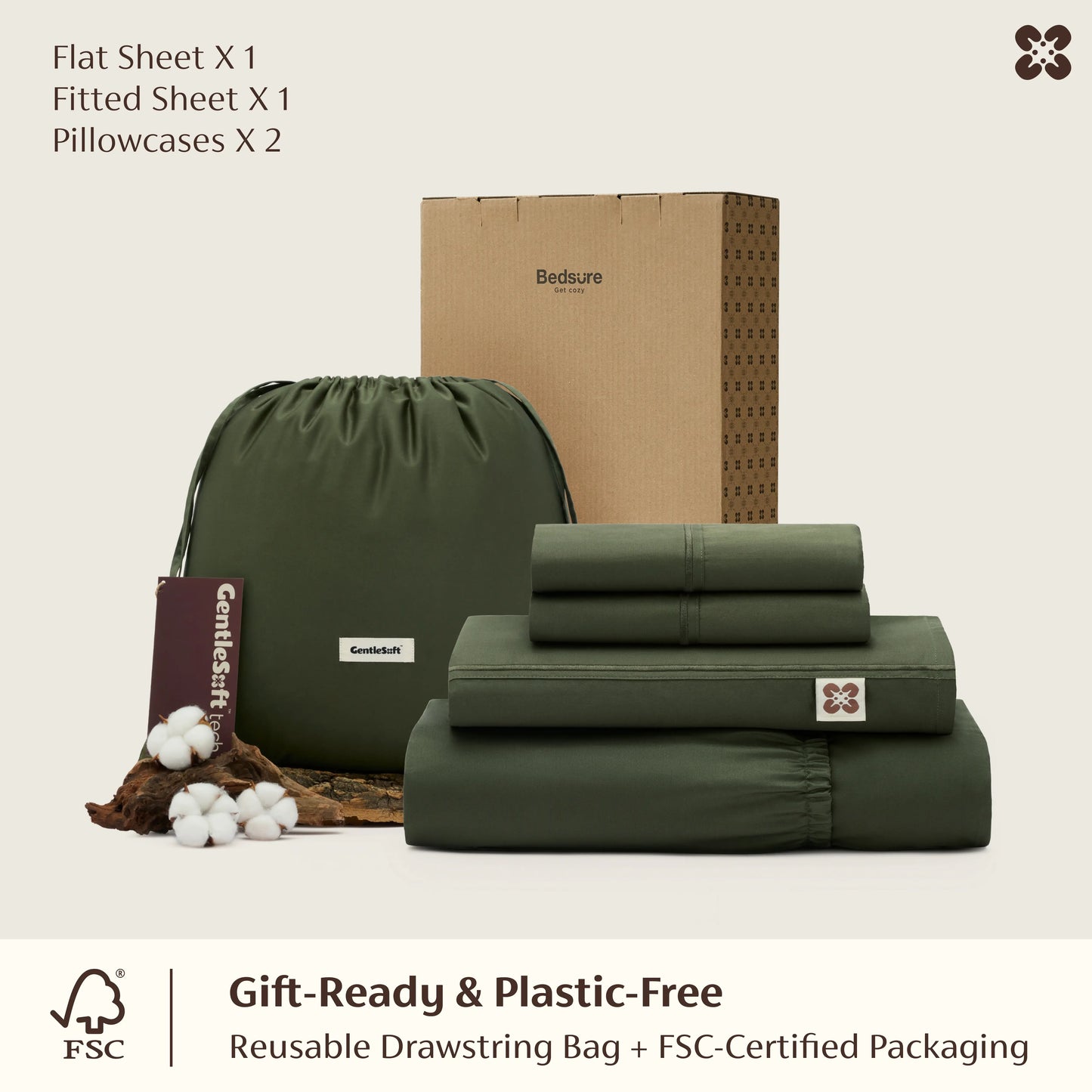 GentleSoft® Egyptian Cotton Sheet Set