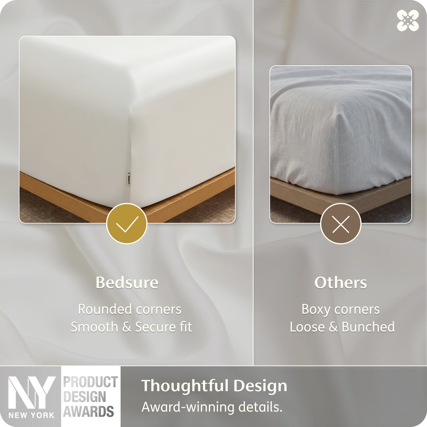 PureWoven™ Organically Grown Bamboo Viscose Fitted Sheet Set