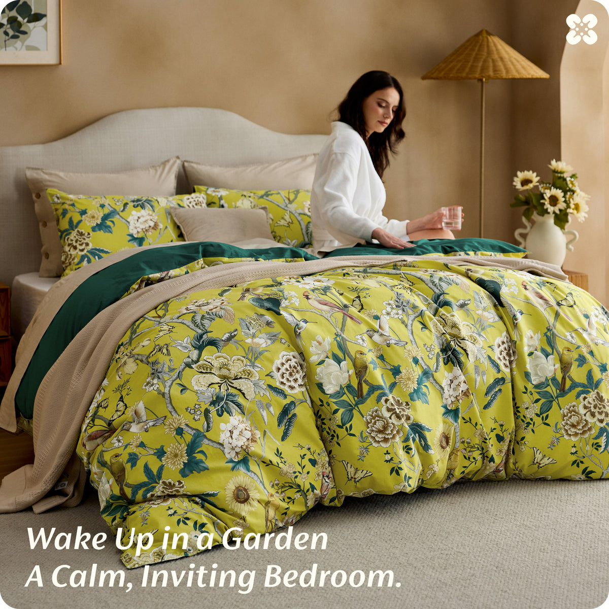 100% Cotton Patterned Duvet Cover Set