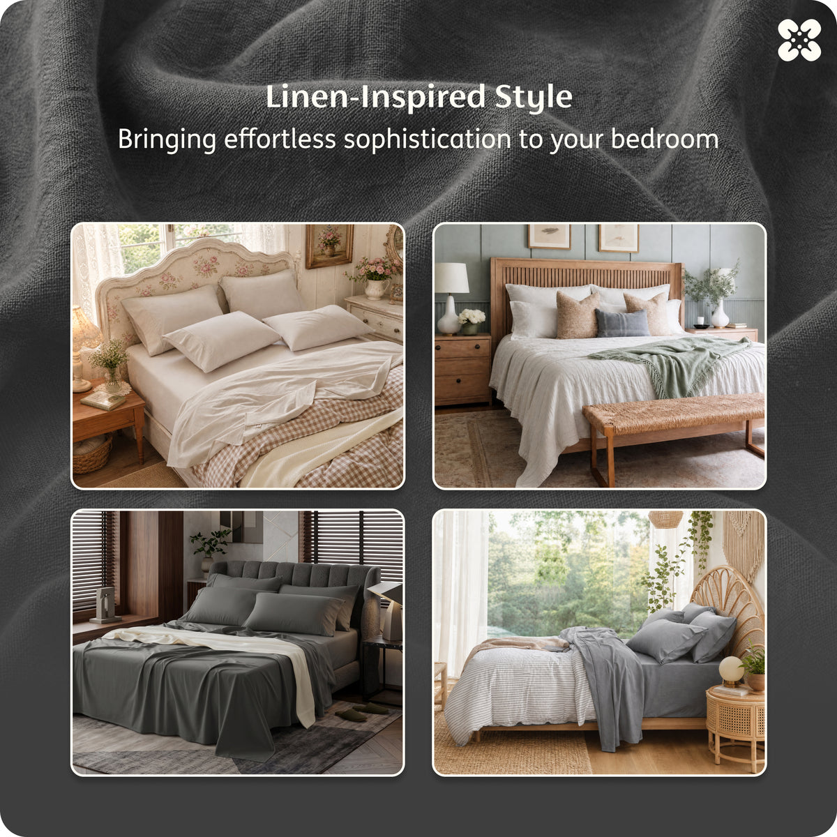 6-Piece Washed Cotton Sheet Set
