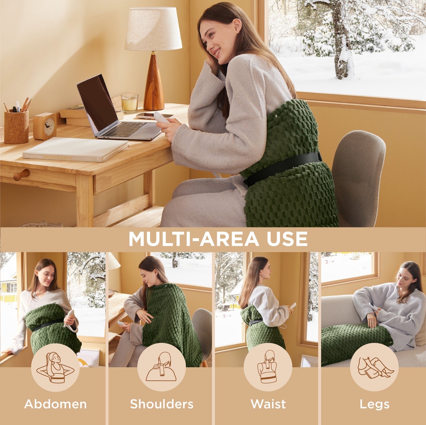 Gentlesoft® Multi-Purpose Jacquard flannel Heating Pad