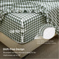 Ruffled Cotton-Like Gingham Sheet Set