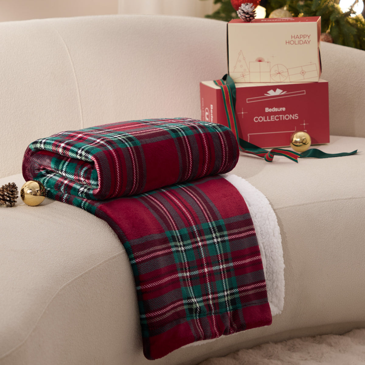 Christmas Fuzzy Sherpa Blanket