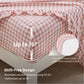 Ruffled Cotton-Like Gingham Sheet Set