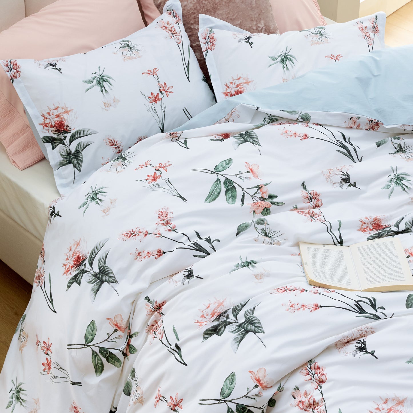 GentleSoft® 100% Cotton Patterned Duvet Cover Set