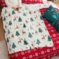 Christmas Elk White Sherpa Throw Blanket