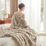 Bubble Faux Fur Blanket