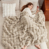 Bubble Faux Fur Blanket