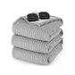 Ribbed Flannel Heated Blanket