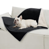 Reversible Sherpa and Microfiber Fleece Dog Blanket