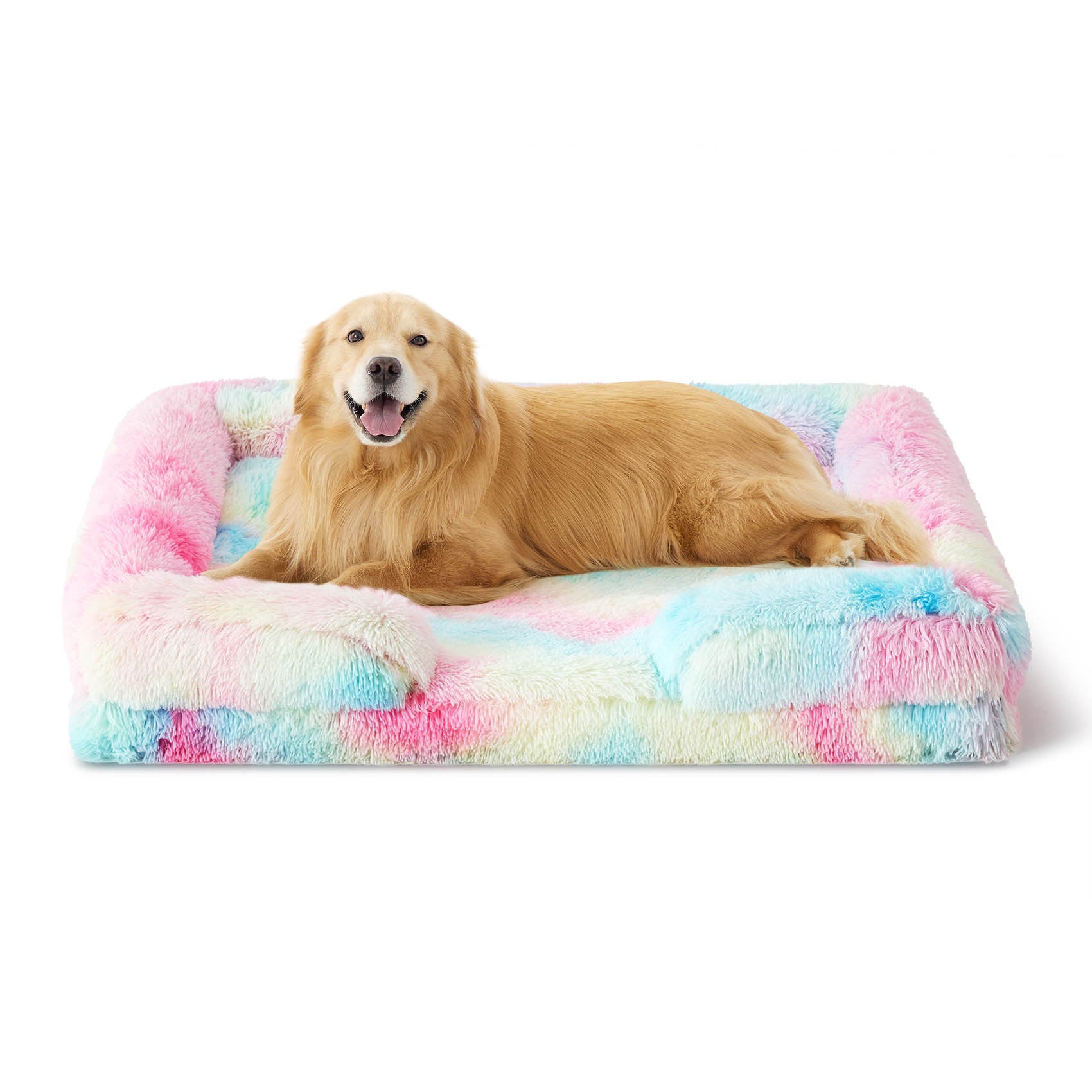 Orthopedic Long Faux Fur Flannel Dog Sofa