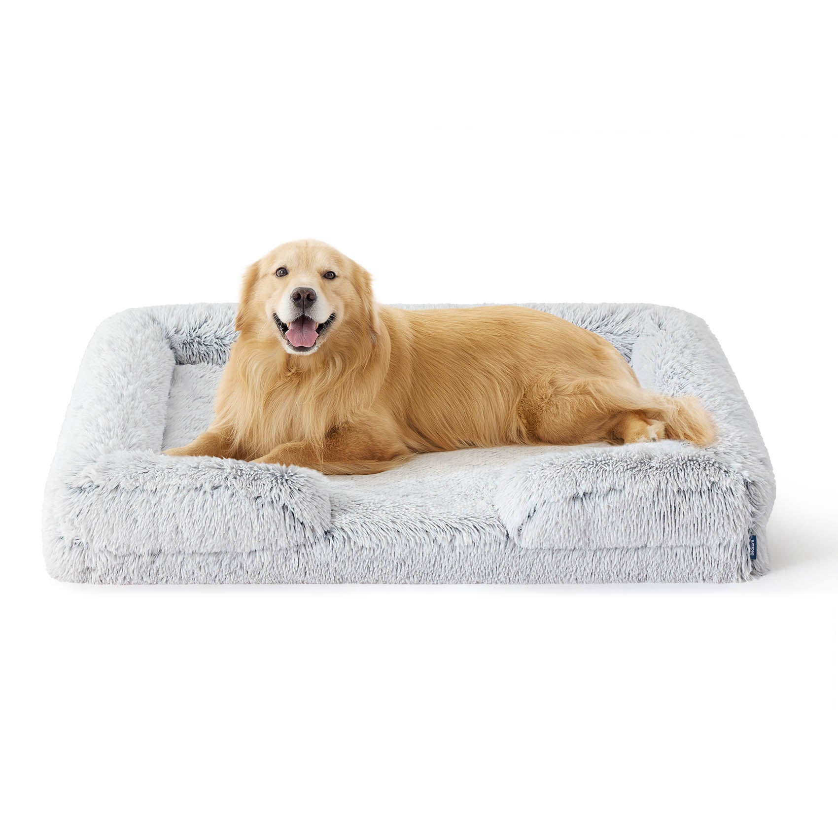 Orthopedic Long Faux Fur Flannel Dog Sofa