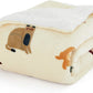 Printed Throw Sherpa Blanket Print-cat