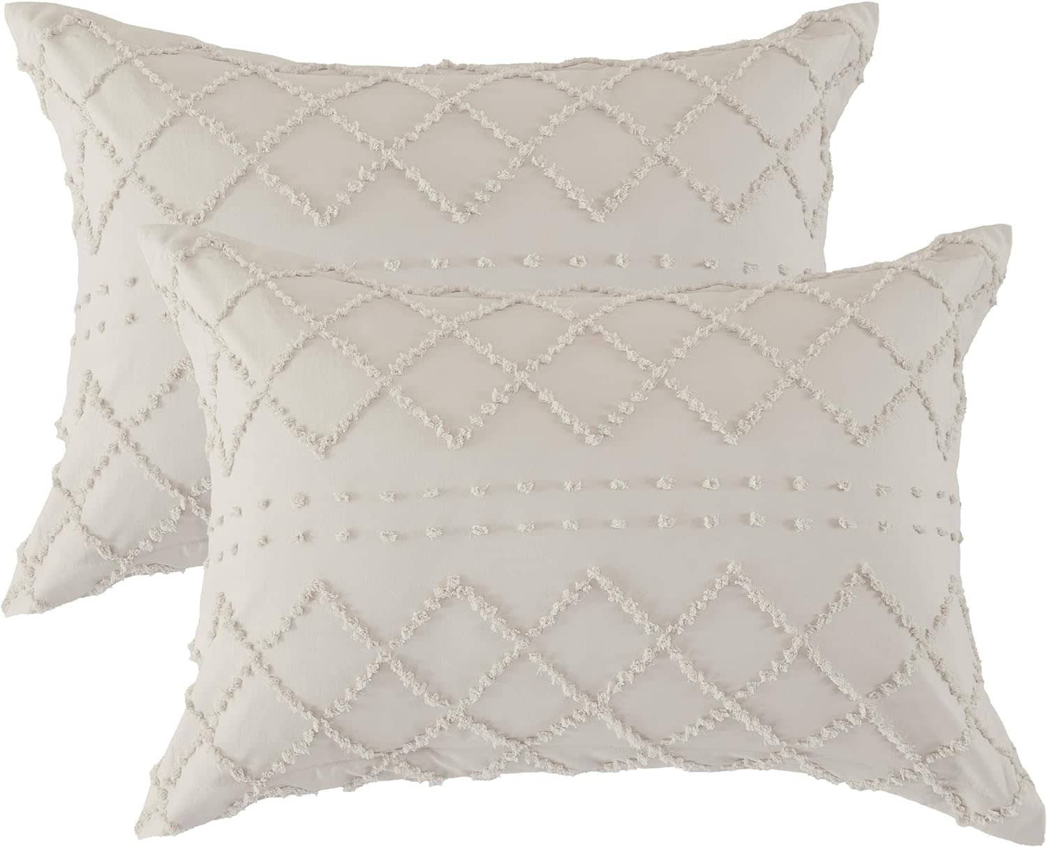 Tufted Embroidery Pillow Shams