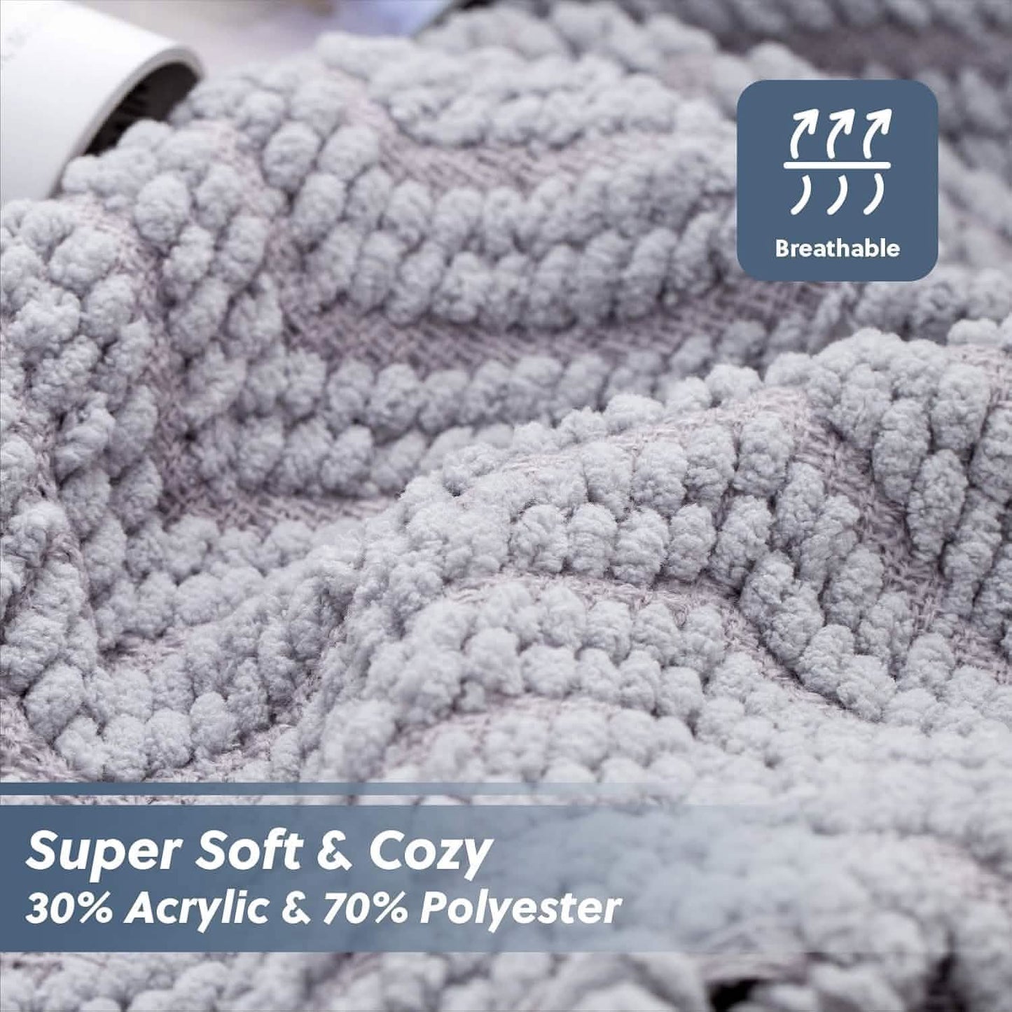 GentleSoft Versatile Knit Woven Chenille Blanket