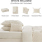 100% Cotton Tufted Duvet Cover Set Beige