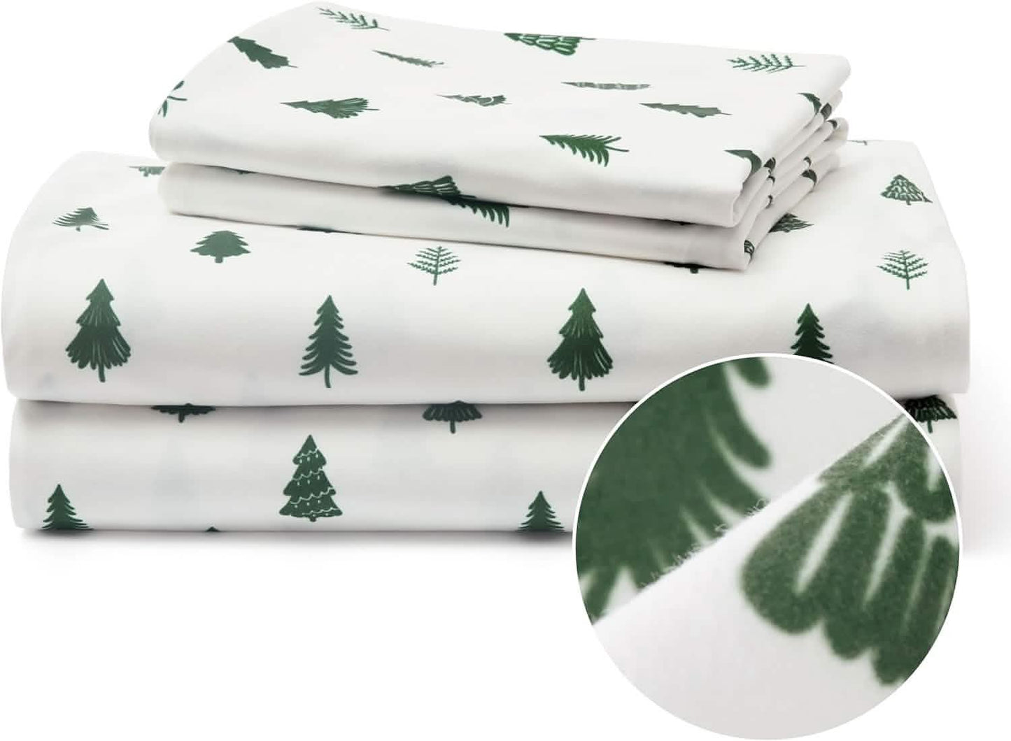 Faux Cotton Flannel Sheet Set Green