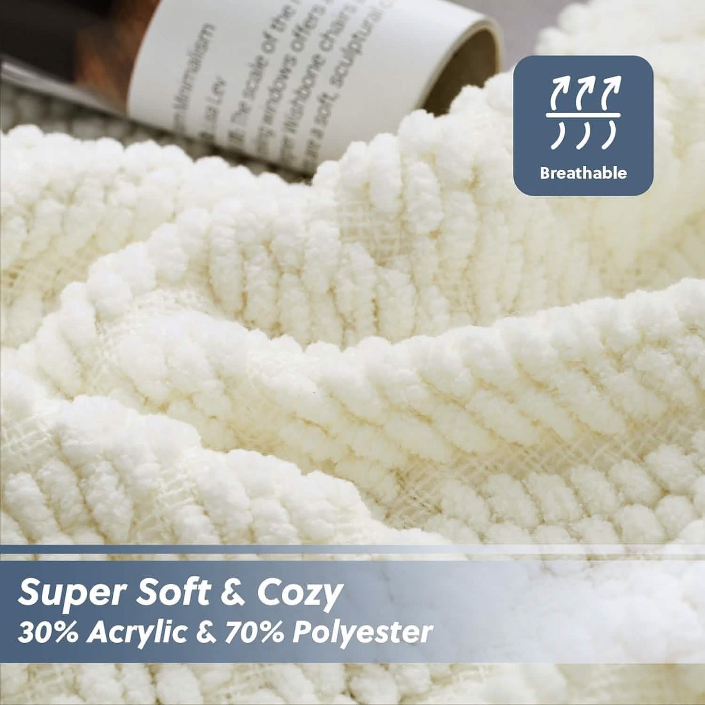 GentleSoft Versatile Knit Woven Chenille Blanket