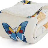 Bedsure Printed Throw Sherpa Blanket Butterfly