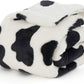 Printed Throw Sherpa Blanket Print-cow