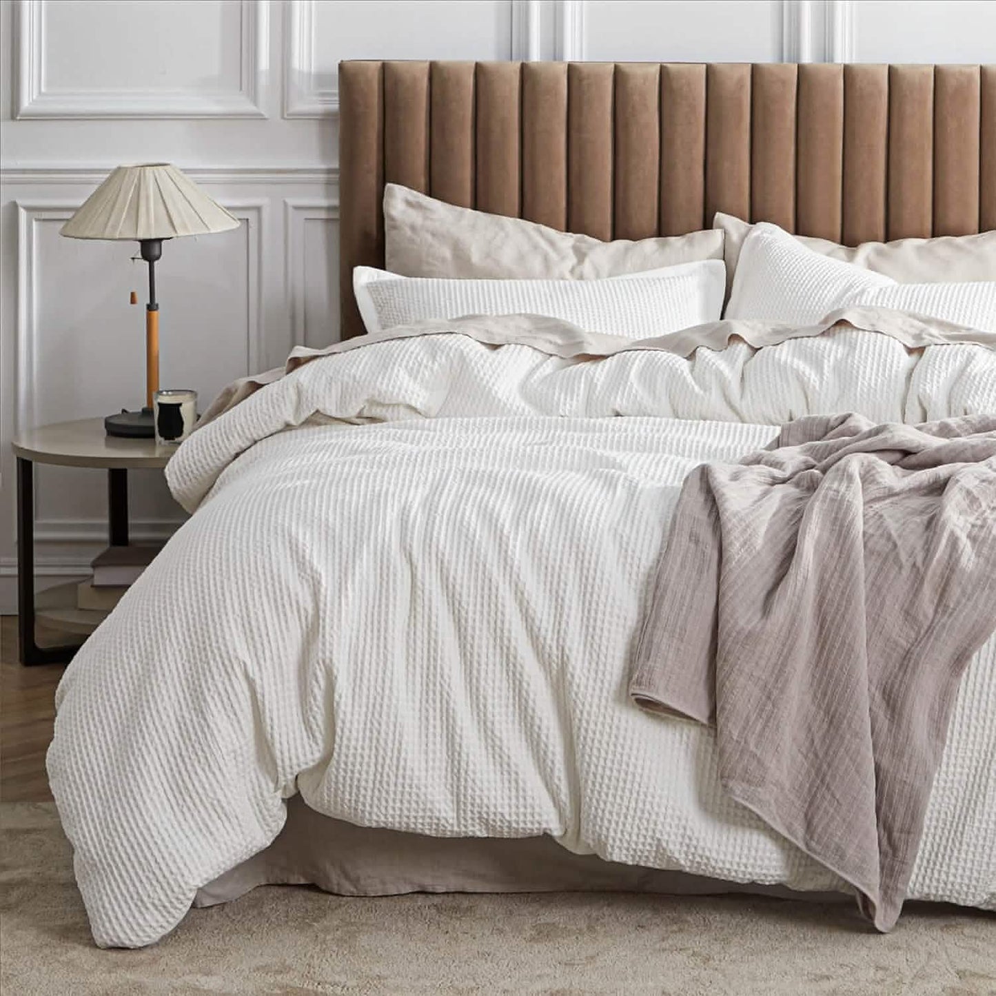 GentleSoft™ Cotton Waffle Weave Duvet Cover Set