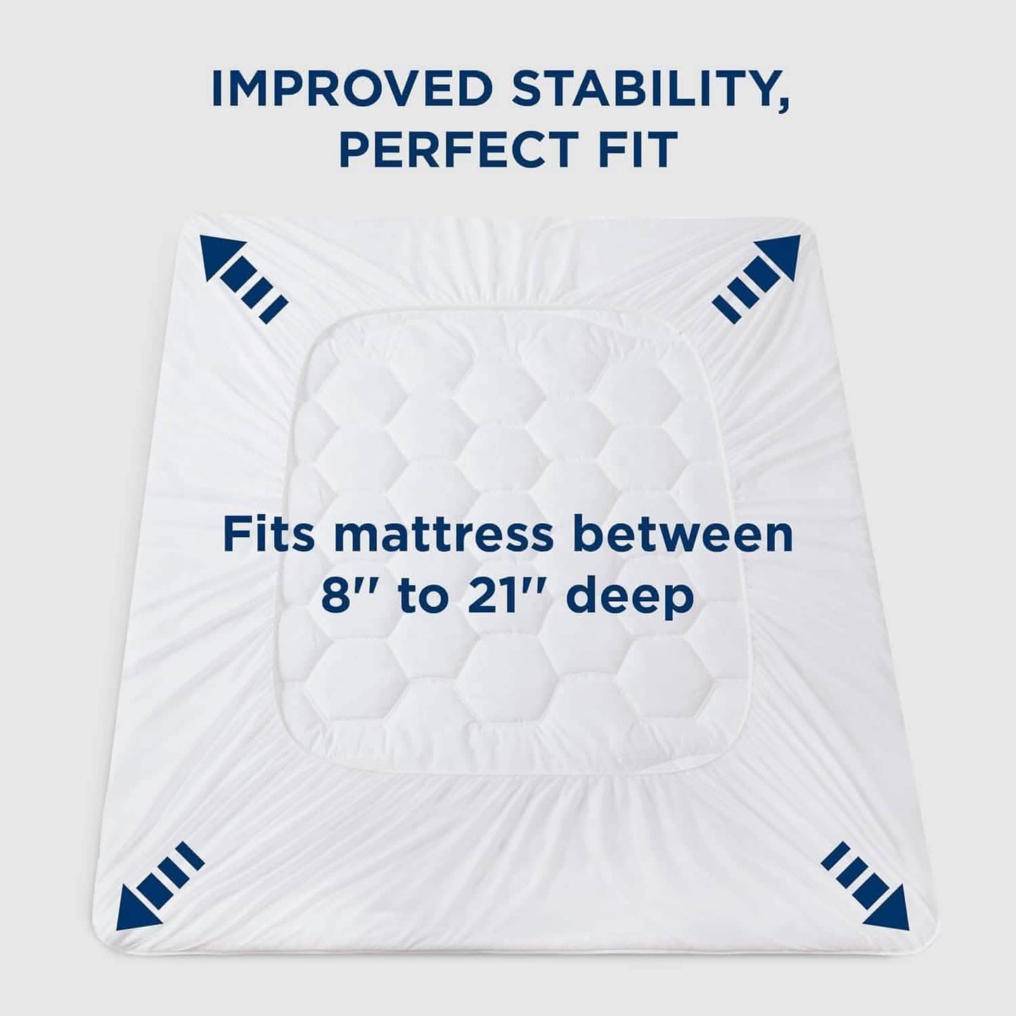 GentleSoft™ Three-Zone Quilted Mattress Pad