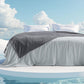 Bedsure Cooling Blankets for Hot Sleepers - Cold Blankets for Sleeping Queen Size for Bed, Lightweight Summer Ice Breathable Double-Sided Bedding Essentials as Gifts, Grey, 90x90 Inches