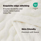 Fluffy Striped Faux Fur Blanket White