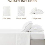 Bedsure Breathable Cotton Linen Bed Sheet Set