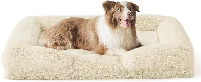 Orthopedic Long Faux Fur Flannel Dog Sofa