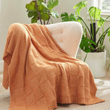 Air Yarn Knit Throw Blanket