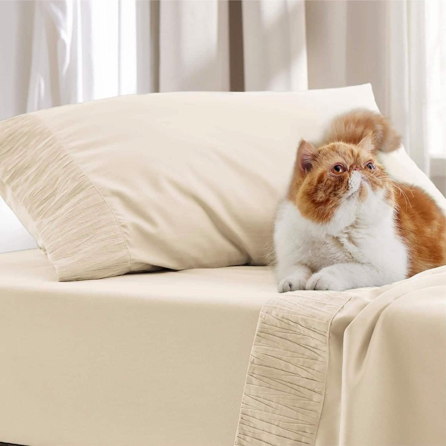 Ruched Sheet Set