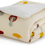 Bedsure Printed Throw Sherpa Blanket mushroom