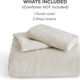 Bedsure Twisted Pattern Fluffy Duvet Cover Set