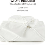 Bedsure Velvet Pinch-Pleated Duvet Cover Set