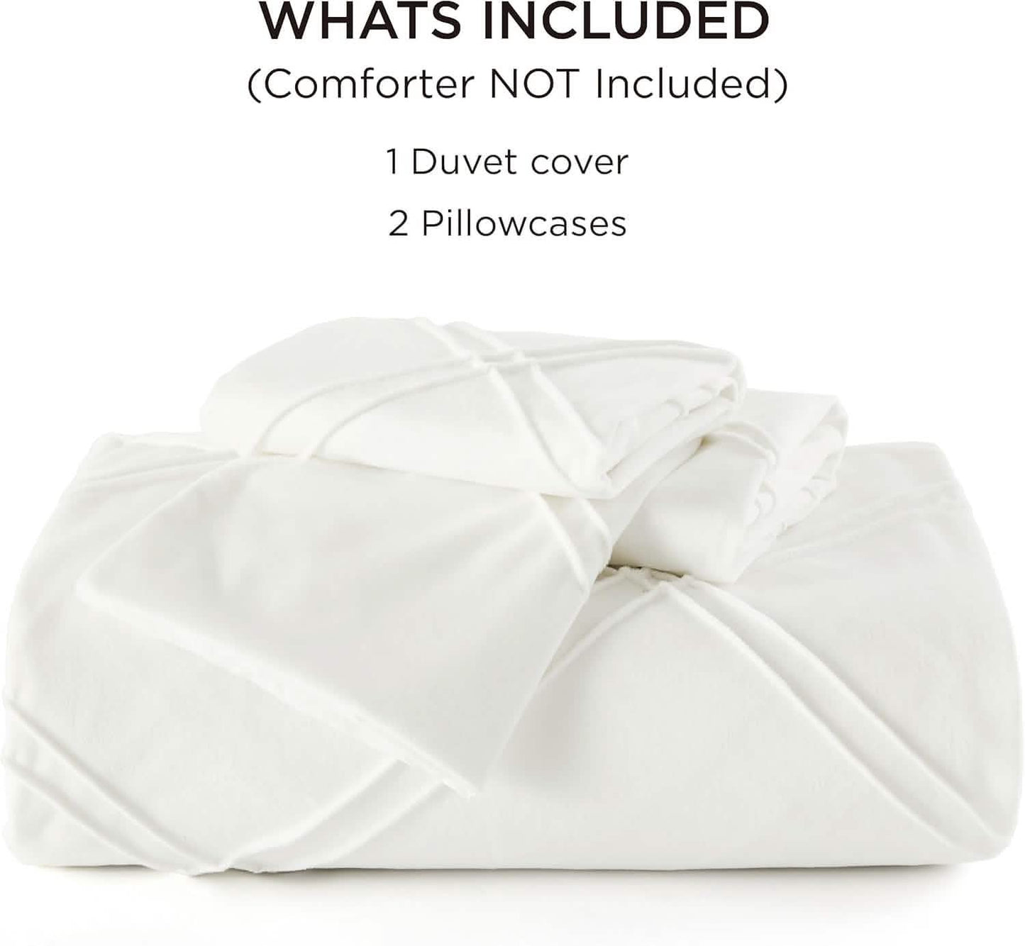 GentleSoft™ Velvet Pinch-Pleated Duvet Cover Set