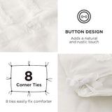 Bedsure 100% Cotton Tufted Duvet Cover Set