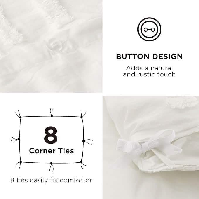 GentleSoft™ 100% Cotton Tufted Duvet Cover Set