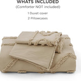 Bedsure 100% Cotton Tufted Duvet Cover Set 3-Piece