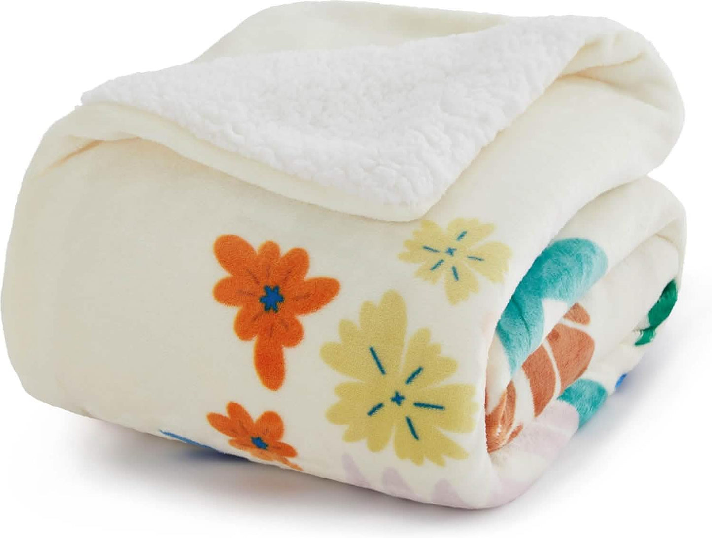 GentleSoft™ Printed Throw Sherpa Blanket Print