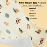 Bedsure Printed Throw Sherpa Blanket Print-cat