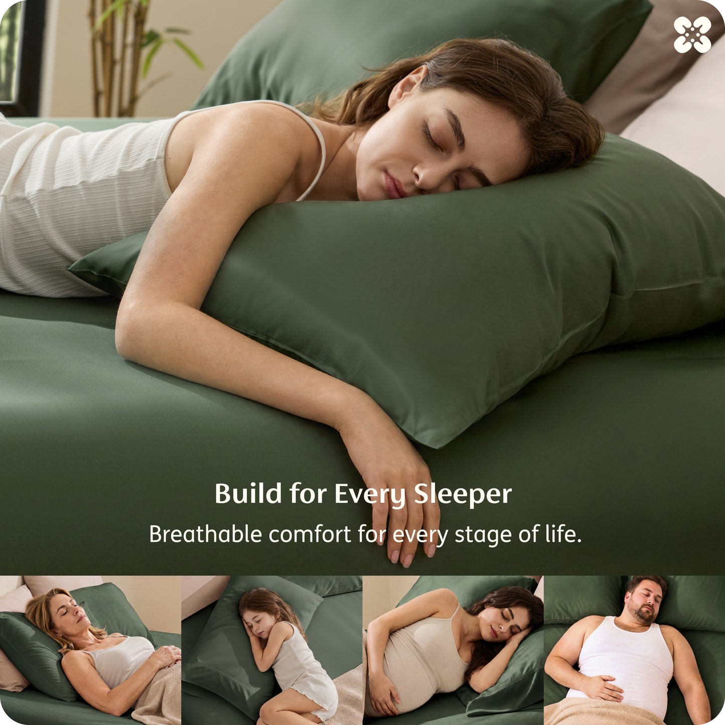 PureWoven™ Organically Grown Bamboo Viscose Fitted Sheet Set